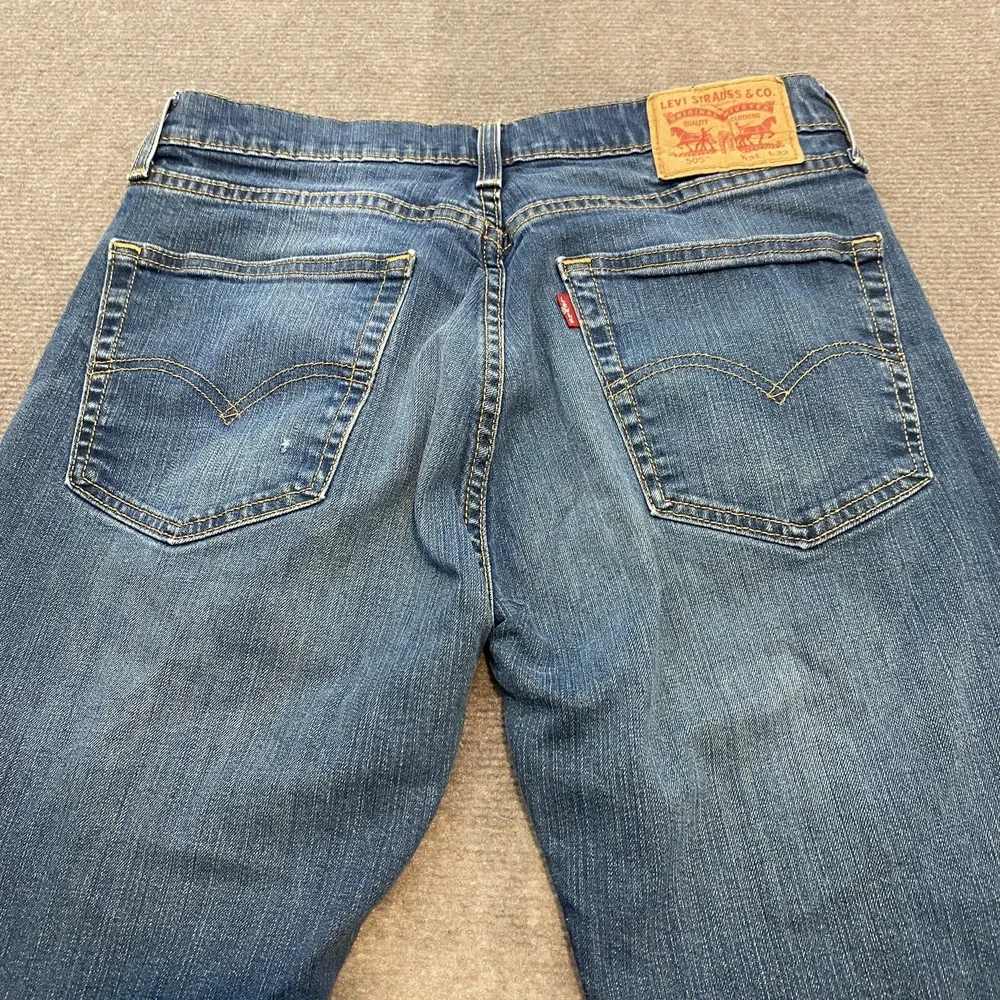 Levis 505 Jeans Mens 31 Fits‎ 30x30 Straight Leg Blue Stone Wash Denim Classic